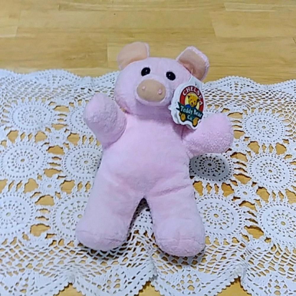 Near vintage Chelsea Teddy Bear Co Pink Pig with tags